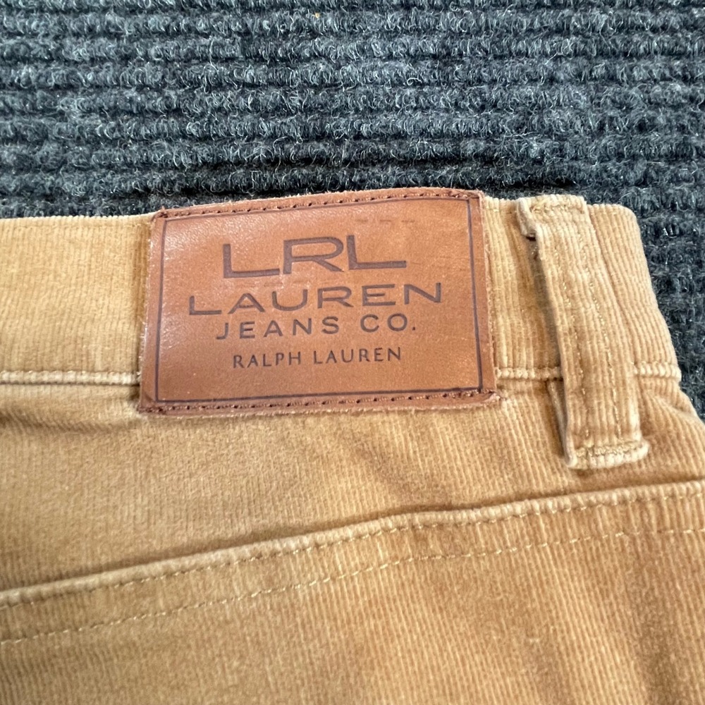 Lauren Ralph Lauren Tan Corduroy Classic Bootcut Pants Womens 2 Stretch Brown - Picture 3 of 10